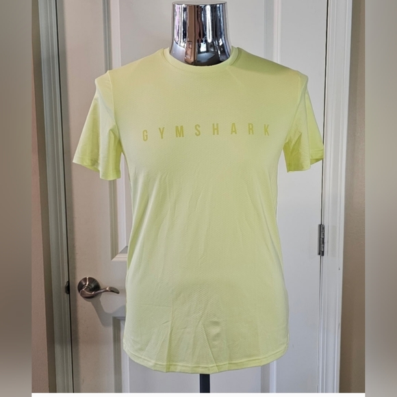 Gymshark Mens Yellow Speed Performance Training Shirt Size M - Picture 2 of 8